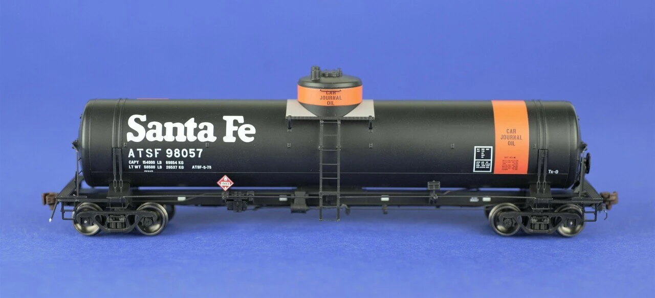 American Limited Models 1816 HO Scale GATC Welded Tank Car Santa Fe (Orange Journal Oil) ATSF 98057 1 American Limited Models 1816 HO Scale GATC Welded Tank Car Santa Fe (Orange Journal Oil) ATSF 98057