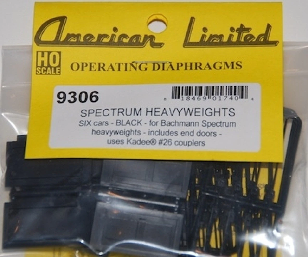 American Limited Models 9306 HO Scale Black Working Diaphragm Kits For Bachmann Heavyweights 6 Pack 2 American Limited Models 9306 HO Scale Black Working Diaphragm Kits For Bachmann Heavyweights 6 Pack - Image 2