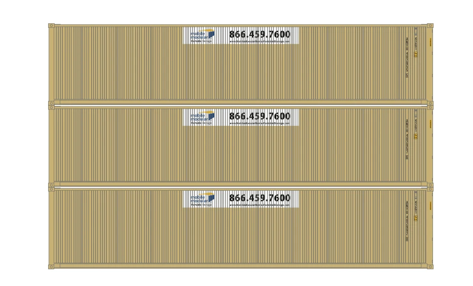 Athearn 16389 HO Scale 40' Low Cube Container Mobile Modular 3 Pack #1 1 Athearn 16389 HO Scale 40' Low Cube Container Mobile Modular 3 Pack #1