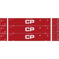 Athearn 26674 HO Scale 53' Jindo Intermodal Container Canadian Pacific CPPU 3-Pack