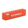 Athearn 28387 HO Scale 40' High Cube Container Hyundai HDMU 3 Pack
