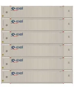 Athearn 28525 HO Scale 53' CIMC Intermodal Container Exel EXLU 6 Pack #1