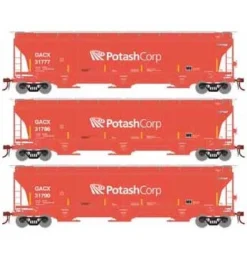 Athearn Genesis G89950 HO Scale Trinity 3 Bay Covered Hopper GACX 3 Pack #1