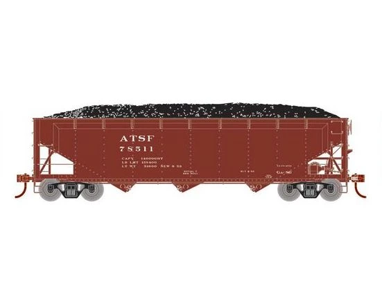 Athearn RTR 33077 HO Scale 40' Offset Coal Hopper W/Load Santa Fe ATSF 75811 1 Athearn RTR 33077 HO Scale 40' Offset Coal Hopper W/Load Santa Fe ATSF 75811