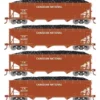 Athearn RTR 33085 HO Scale 40' Offset Coal Hopper W/Load Canadian National CN 4-Pack #2