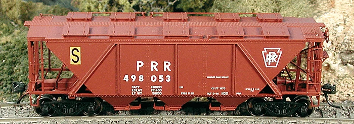 Bowser 40973 HO Scale H30 Covered Hopper "S - Plaine Keystone" Pennsylvania PRR 498072 - NOS 1 Bowser 40973 HO Scale H30 Covered Hopper "S - Plaine Keystone" Pennsylvania PRR 498072 - NOS
