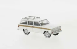 Brekina 19870 HO Scale 1967 Jeep Wagoneer Woodgrain And White