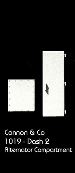 Cannon & Company 1019 HO Scale Compartment Doors Dash-2 Alternator (8-Pack)