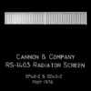 Cannon & Company 1403 HO Scale Radiator Screens (4-Pack)