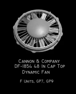 Cannon & Company 1854 HO Scale 48 Cap-Top Dynamic Brake Fan First Generation EMD Diesels (2-Pack