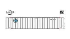 Class One Model Works HO Scale Hyundai 48' Container BNSF Hub Group HUBU 684757 / 685999 2-Pack #1