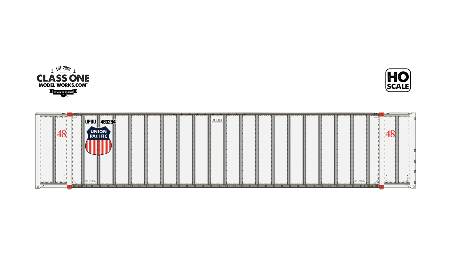 Class One Model Works HO Scale Monon 48' Container Union Pacific UPUU 483002 / 483289 2-Pack #1 1 Class One Model Works HO Scale Monon 48' Container Union Pacific UPUU 483002 / 483289 2-Pack #1