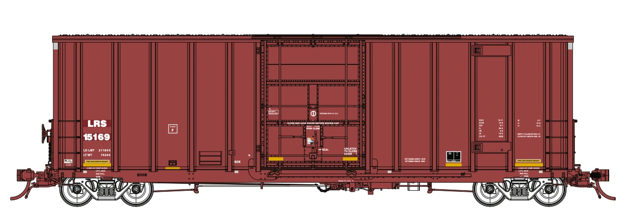 Prairie Shadows 8021B06 HO Scale Trinity 50' High Cube Boxcar LRS 1 Prairie Shadows 8021B06 HO Scale Trinity 50' High Cube Boxcar LRS