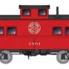 Rapido Trains 144022 HO Scale Northeastern Style Steel Caboose Fast Freight Western Maryland WM 1801