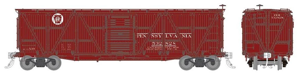 Rapido Trains 177006A HO Scale X23 Boxcar Circle Keystone Pennsylvania PRR Single Car 2 (# Varies) 2 Rapido Trains 177006A HO Scale X23 Boxcar Circle Keystone Pennsylvania PRR Single Car 2 (# Varies) - Image 2