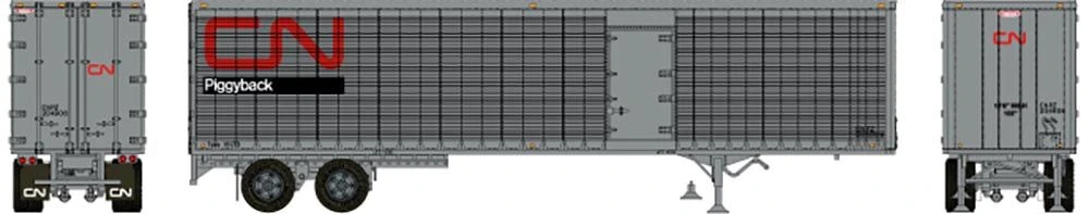 Rapido Trains 403111 HO Scale 45' Trailmobile Dry Van Trailer W/ Side Door CN 204934 2 Rapido Trains 403111 HO Scale 45' Trailmobile Dry Van Trailer W/ Side Door CN 204934 - Image 2
