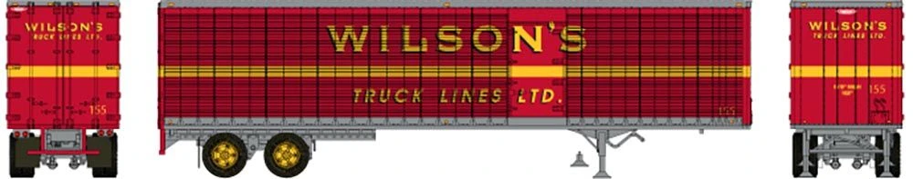 Rapido Trains 403120 HO Scale 45' Trailmobile Dry Van Trailer W/ Side Door Wilson's Truck Lines 231 2 Rapido Trains 403120 HO Scale 45' Trailmobile Dry Van Trailer W/ Side Door Wilson's Truck Lines 231 - Image 2