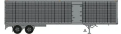 Rapido Trains 403124 HO Scale 45' Trailmobile Dry Van Trailer With Side Door Silver Unlettered