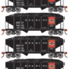 Roundhouse 50016 HO Scale 34' Ribbed Hopper W/Load Reading RDG 4-Pack #2