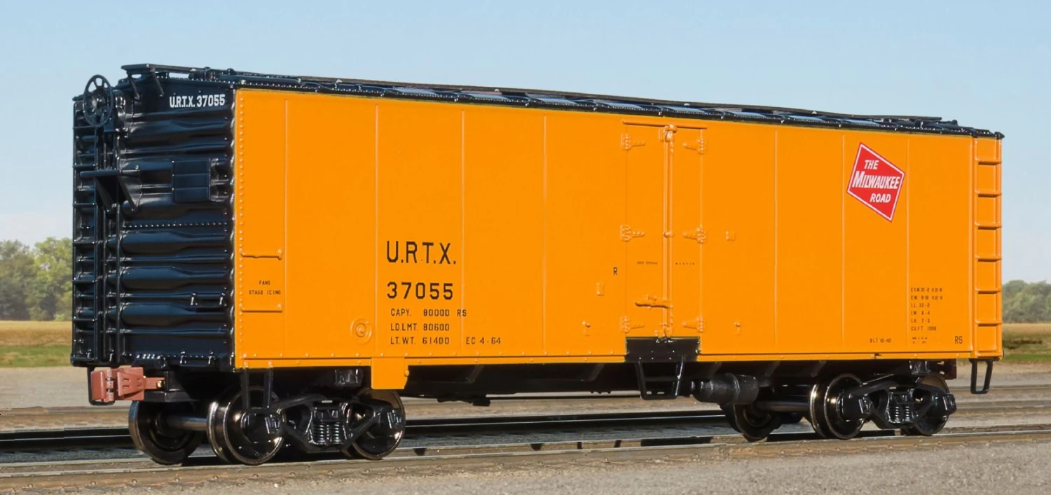 ScaleTrains Kit Classics 1261 40' Steel Reefer Milwaukee Road URTX 37358 1 ScaleTrains Kit Classics 1261 40' Steel Reefer Milwaukee Road URTX 37358