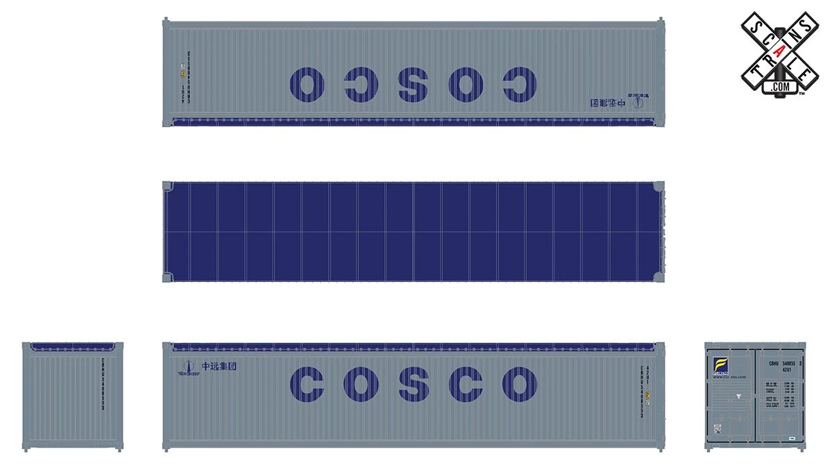 ScaleTrains Operator 11064 HO Scale 40' CIMC Tarp Top Container Cosco 541023 2 ScaleTrains Operator 11064 HO Scale 40' CIMC Tarp Top Container Cosco 541023 - Image 2