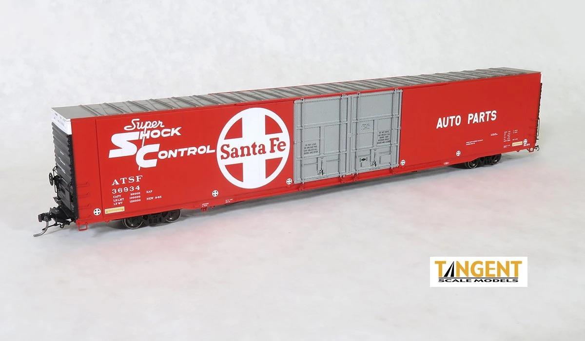 Tangent Scale Models 25023-01 HO Scale Greenville 86' Auto Parts Boxcar Santa Fe ATSF 36908 1 Tangent Scale Models 25023-01 HO Scale Greenville 86' Auto Parts Boxcar Santa Fe ATSF 36908