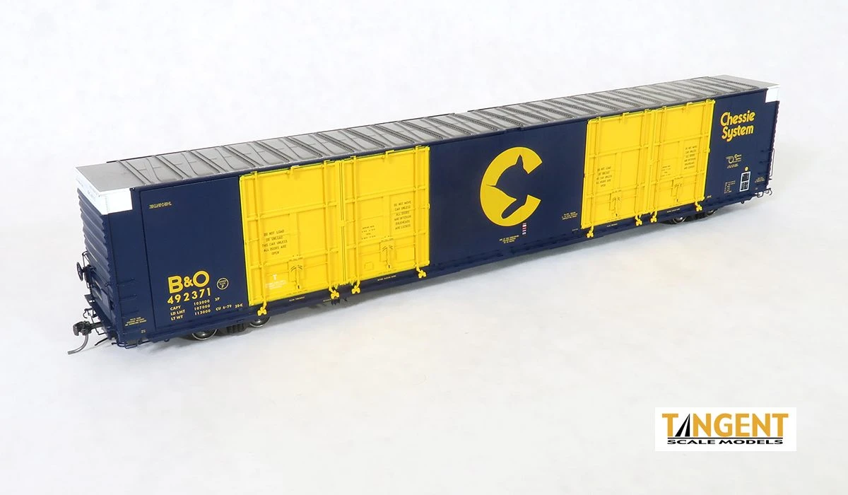 Tangent Scale Models 25510-01 HO Scale 86' Auto Parts Boxcar Chessie System B&O 492354 1 Tangent Scale Models 25510-01 HO Scale 86' Auto Parts Boxcar Chessie System B&O 492354