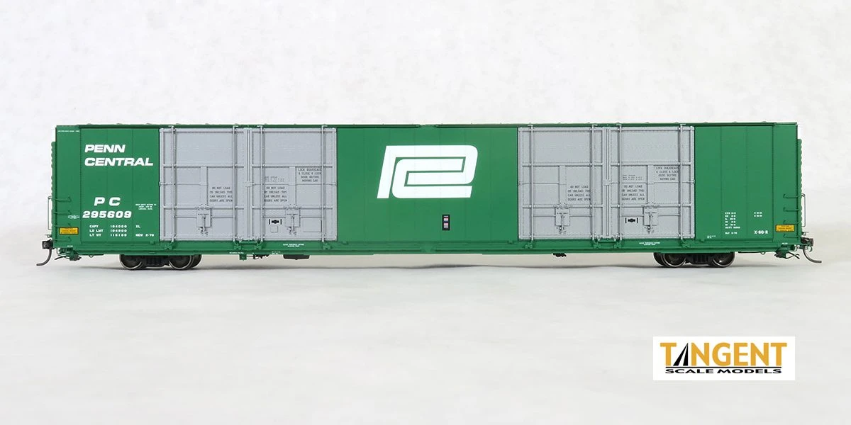 Tangent Scale Models 25513-08 HO Scale 86' Quad Door Auto Parts X-60-R Boxcar Penn Central PC 295622 2 Tangent Scale Models 25513-08 HO Scale 86' Quad Door Auto Parts X-60-R Boxcar Penn Central PC 295622 - Image 2