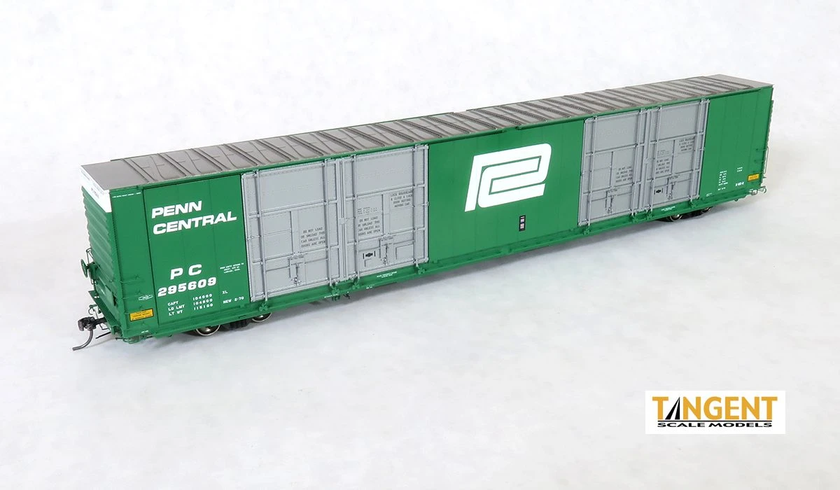 Tangent Scale Models 25513-08 HO Scale 86' Quad Door Auto Parts X-60-R Boxcar Penn Central PC 295622 1 Tangent Scale Models 25513-08 HO Scale 86' Quad Door Auto Parts X-60-R Boxcar Penn Central PC 295622