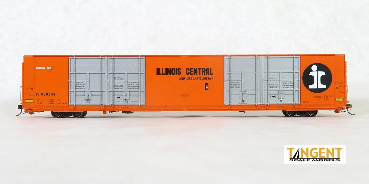 Tangent Scale Models 25519-02 HO Scale 86' Quad Door Auto Parts Boxcar Illinois Central IC 680039 4 Tangent Scale Models 25519-02 HO Scale 86' Quad Door Auto Parts Boxcar Illinois Central IC 680039 - Image 4