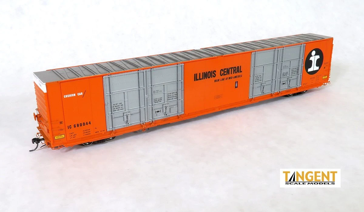 Tangent Scale Models 25519-02 HO Scale 86' Quad Door Auto Parts Boxcar Illinois Central IC 680039 1 Tangent Scale Models 25519-02 HO Scale 86' Quad Door Auto Parts Boxcar Illinois Central IC 680039