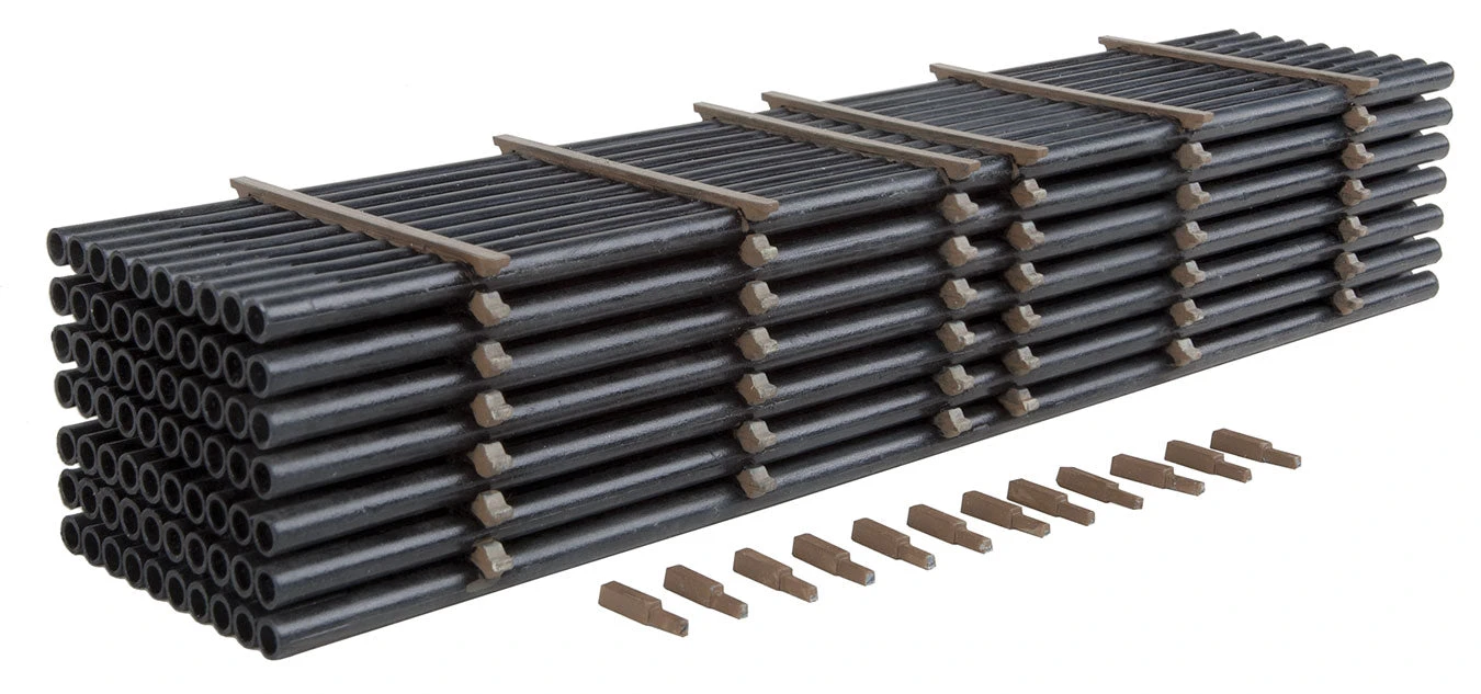 Walthers 949-3250 HO Scale Pipe Load For 910-5800 Series Bulkhead Flatcar 1 Walthers 949-3250 HO Scale Pipe Load For 910-5800 Series Bulkhead Flatcar