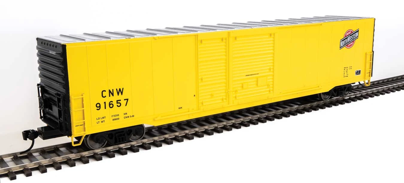 Walthers Mainline 910-3225 HO Scale 60' PS Auto Parts Boxcar Chicago & North Western CNW 91657 1 Walthers Mainline 910-3225 HO Scale 60' PS Auto Parts Boxcar Chicago & North Western CNW 91657