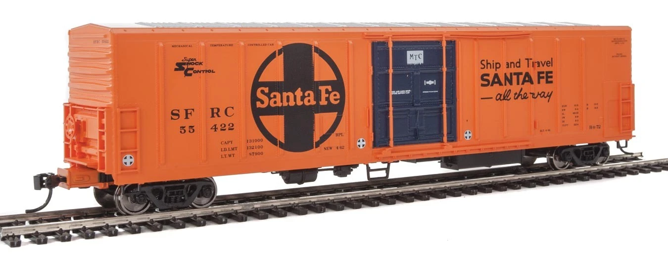 Walthers Mainline 910-3937 HO Scale 57' Mechanical Reefer "MTC" Santa Fe SFRC 55422 1 Walthers Mainline 910-3937 HO Scale 57' Mechanical Reefer "MTC" Santa Fe SFRC 55422