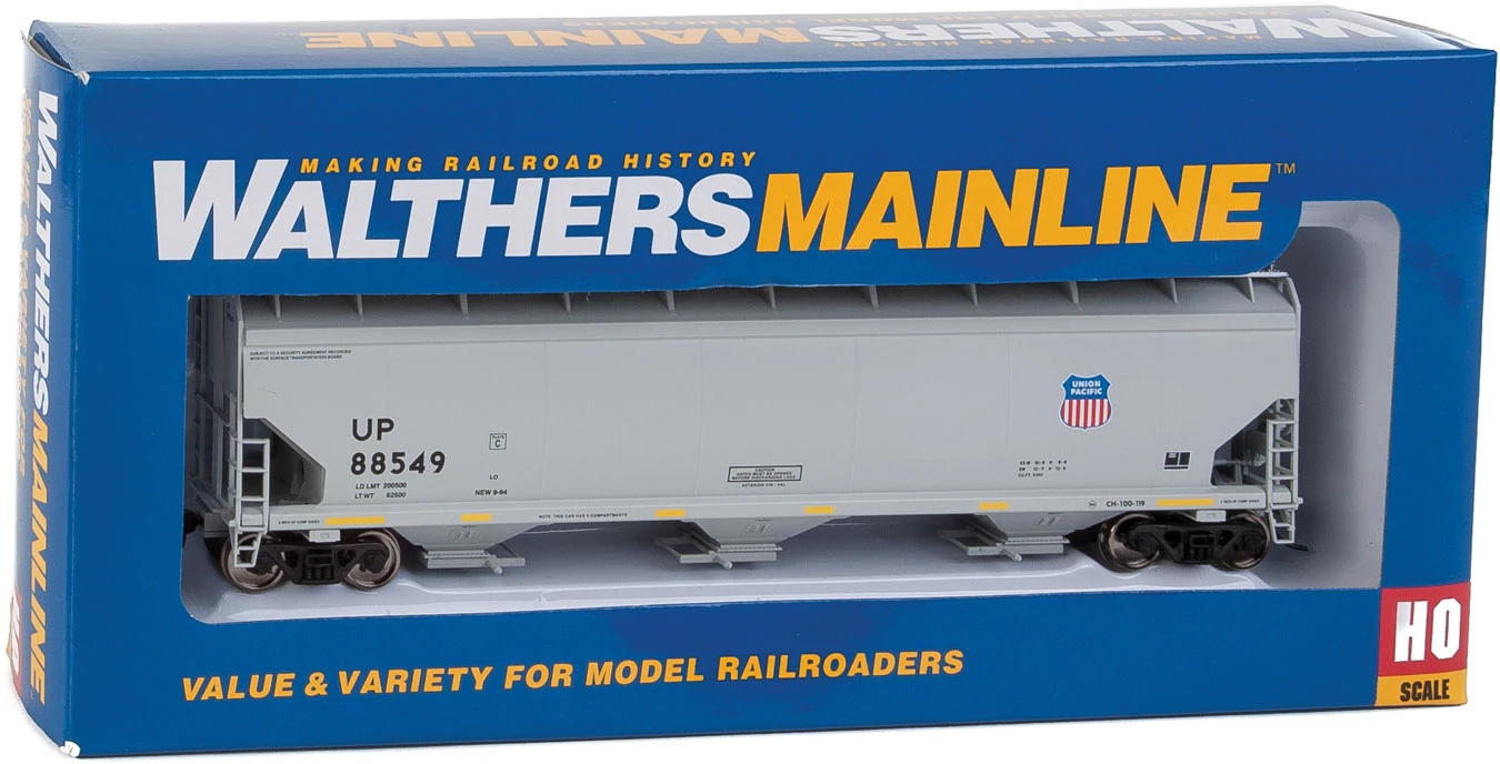 Walthers Mainline 910-7653 HO Scale 60' NSC 5150 3 Bay Covered Hopper Union Pacific UP 88549 2 Walthers Mainline 910-7653 HO Scale 60' NSC 5150 3 Bay Covered Hopper Union Pacific UP 88549 - Image 2